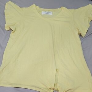 Yellow Short Sleeve Women's Top
